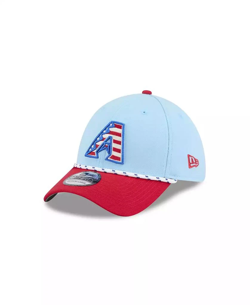 New Era Men's Light Blue/Red Arizona Diamondbacks 2025 Fourth of July 39THIRTY Flex Hat 1
