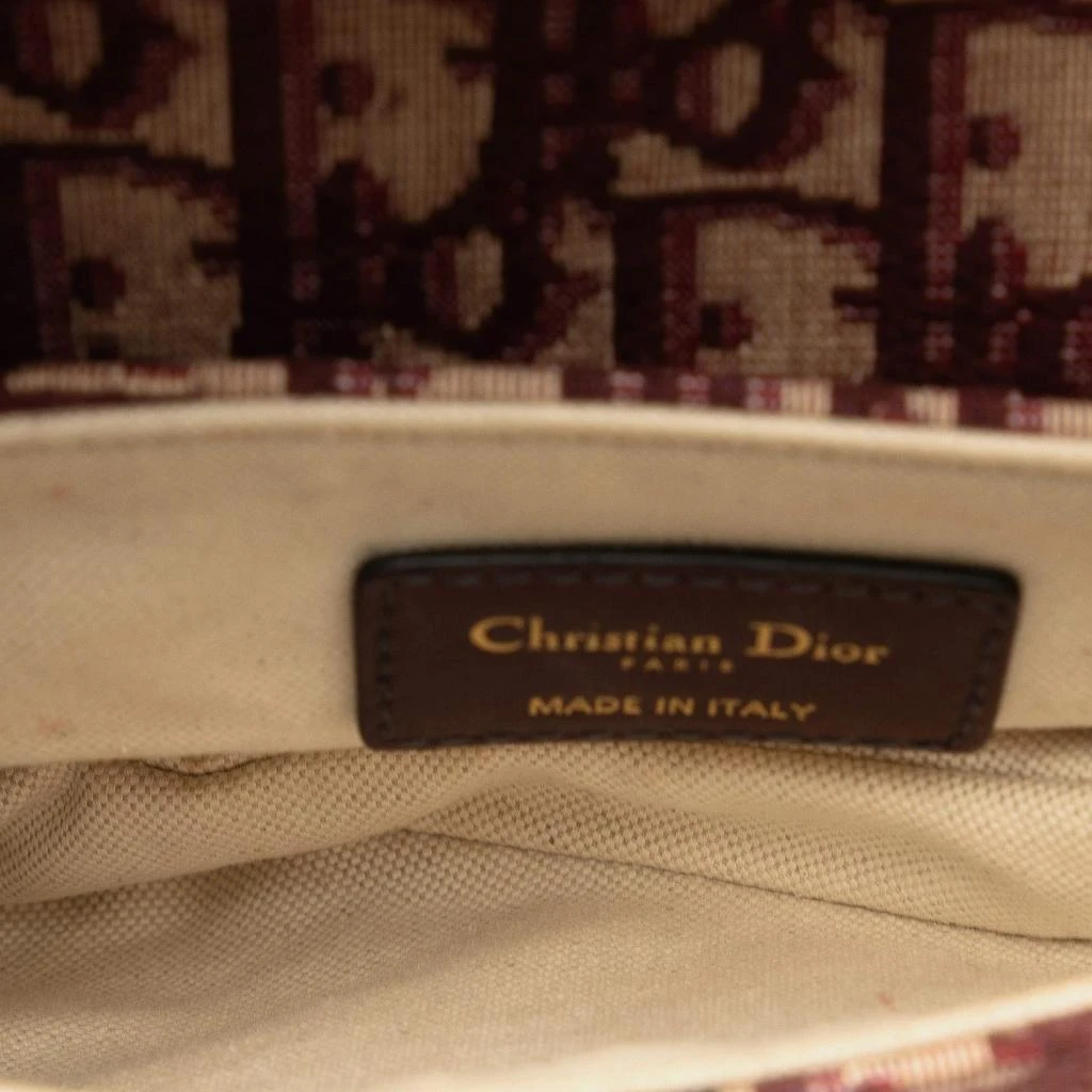 Dior Dior Red Mini Oblique Canvas Saddle Bag 7