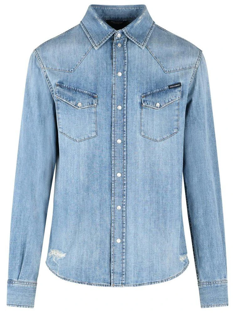 Dolce 
Gabbana Dolce 
Gabbana Distressed Denim Shirt