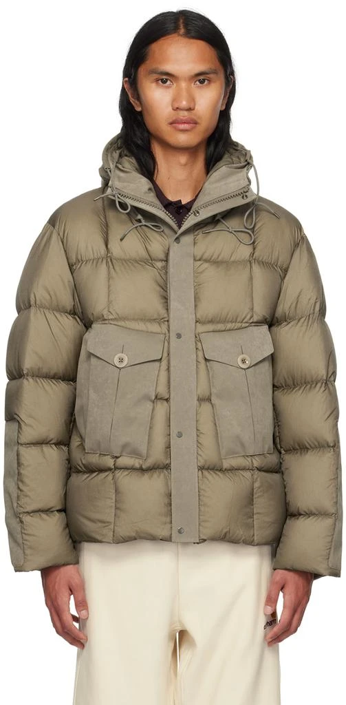 Ten c Taupe Tempest Combo Down Jacket 1