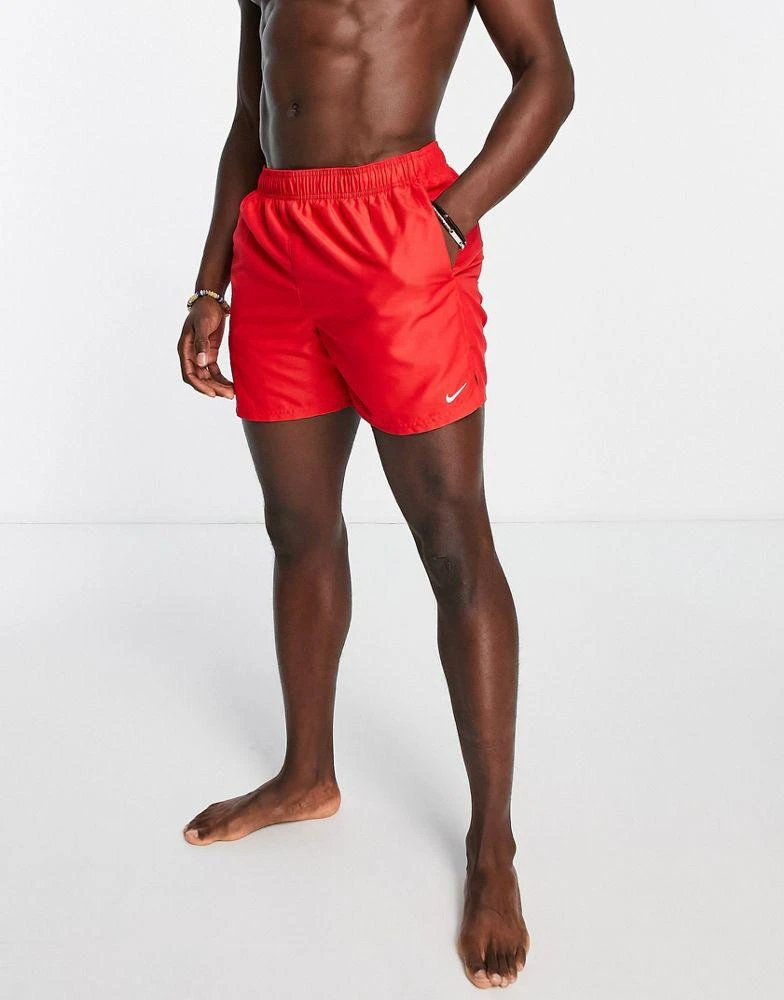 NIKE Nike Swimming Volley 5 inch Swim Shorts in red 3