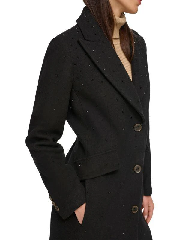 DKNY Wool Blend Long Coat 5