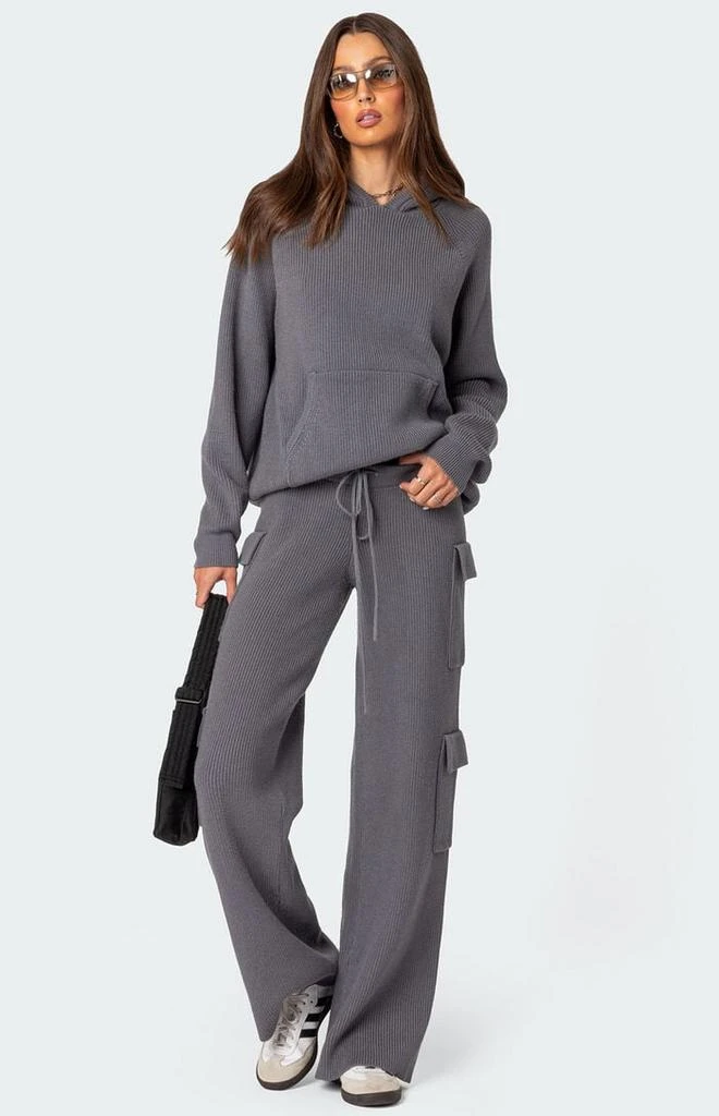 Edikted Wynter Oversized Knit Hoodie 1