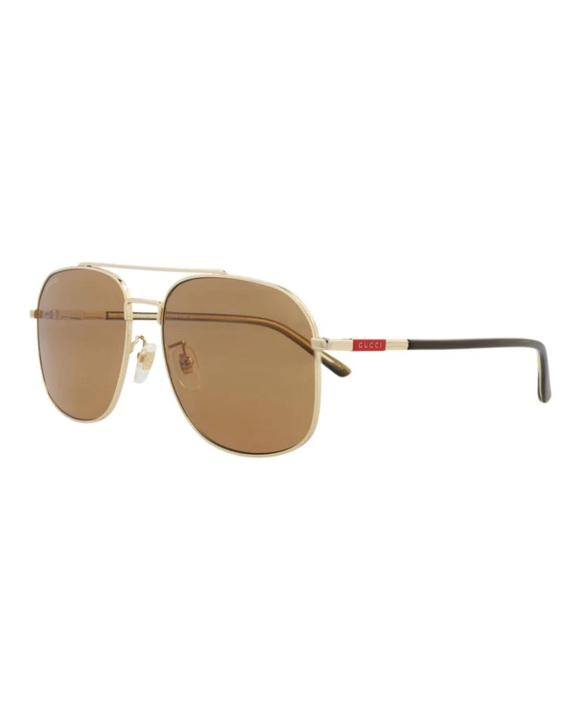 Gucci Aviator-Frame Metal Sunglasses 2