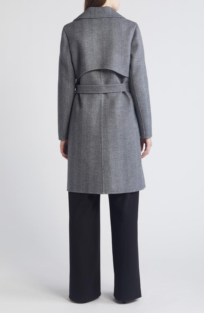 Soia & Kyo Safira Double Breasted Wool Herringbone Coat