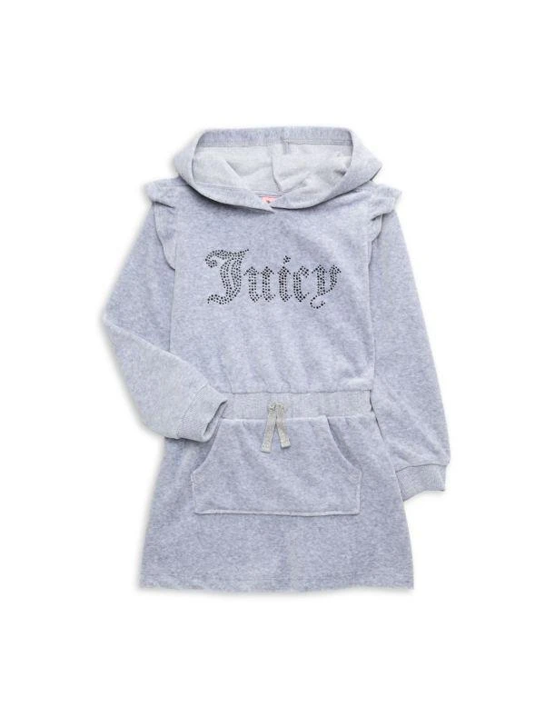 Little Girl's Logo Velour Hooded Dress  On Sale Now with Up to 50% Off |  Discover Exclusive Deals & Savings at BeyondStyle  Authentic Juicy Couture  kids|dresses|girls|Girls with Limited-Time Discounts, Free