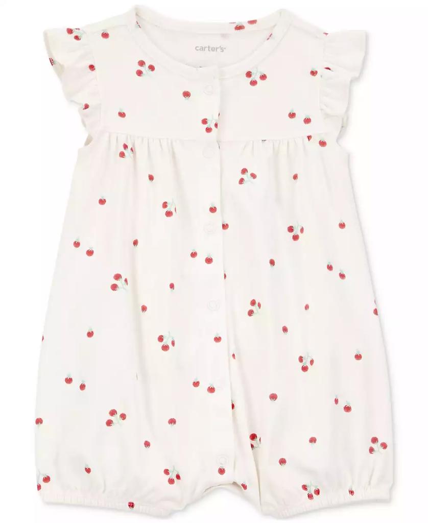Carter's Baby Girls Tomato-Print Snap-Up Cotton Romper