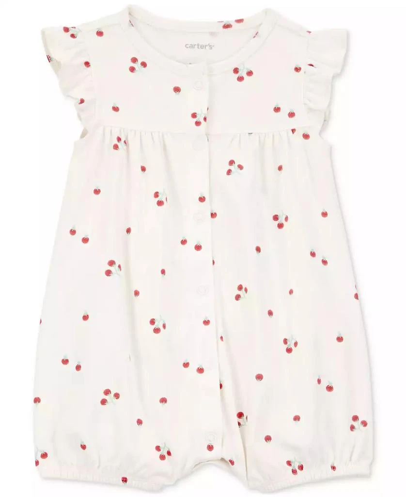 Carter's Baby Girls Tomato-Print Snap-Up Cotton Romper 1