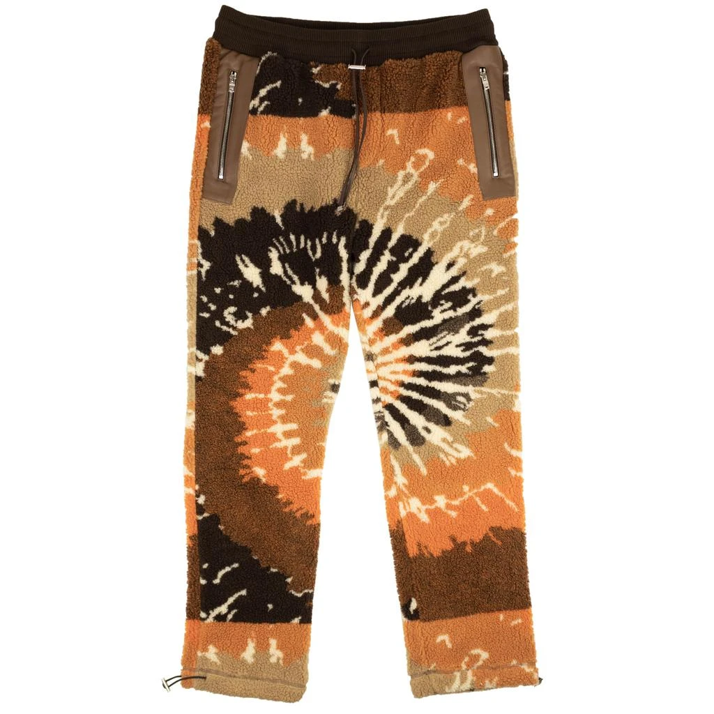 AMIRI Orange And Brown Tie Dye Polar Fleece Track Pants 1