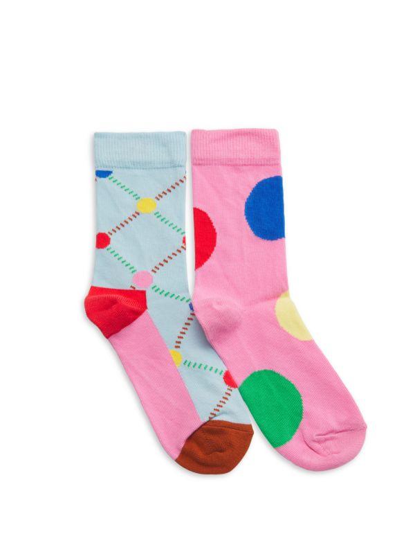 Happy Socks Girl's 2-Pack Printed Socks