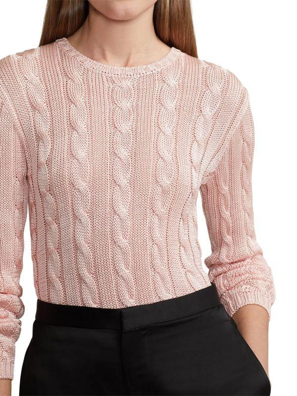 Ralph Lauren Silk Cable-Knit Sweater 4