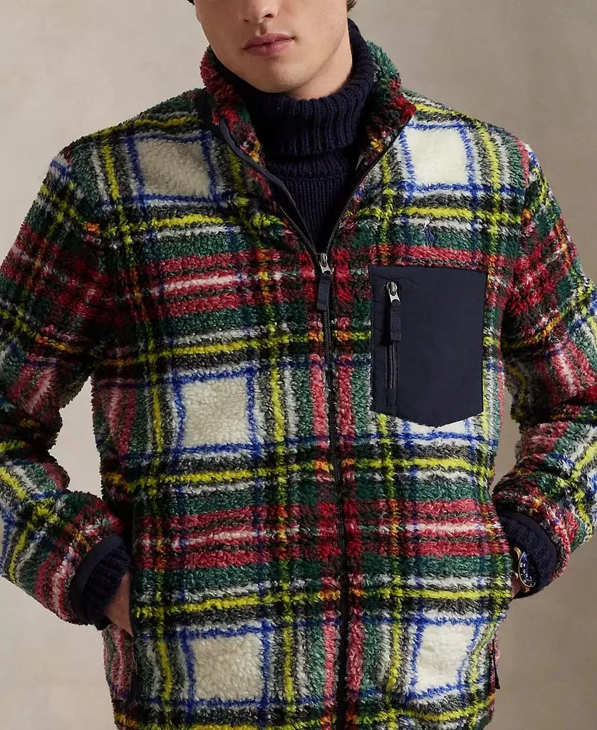 Ralph Lauren Men's Plaid Pile Fleece Hybrid Jacket 2