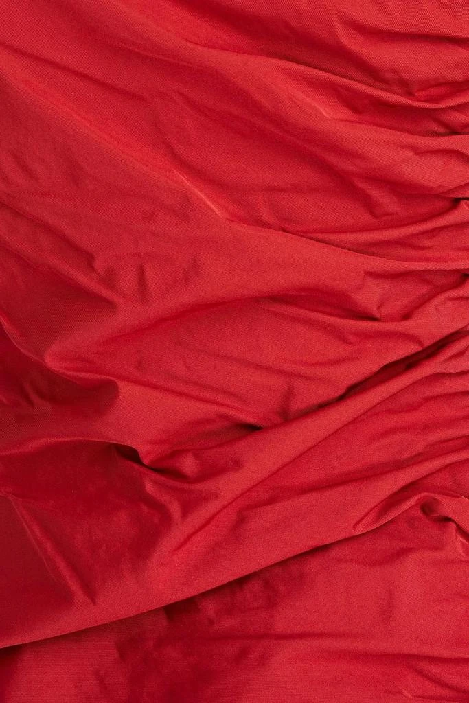 RED Valentino Strapless ruffled taffeta mini dress 4