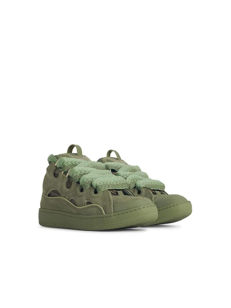 Lanvin Lanvin 'Curb' Green Leather Blend Sneakers 2