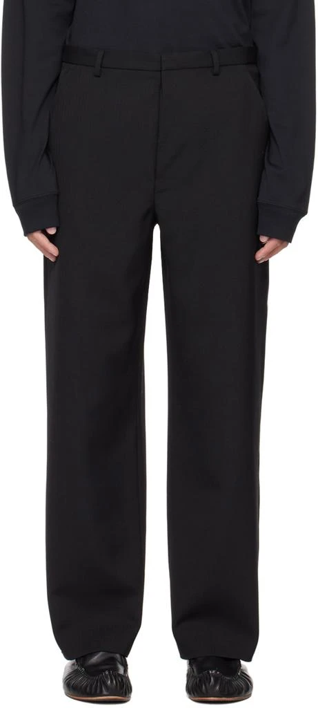 Acne Studios Black Regular-Fit Trousers 1