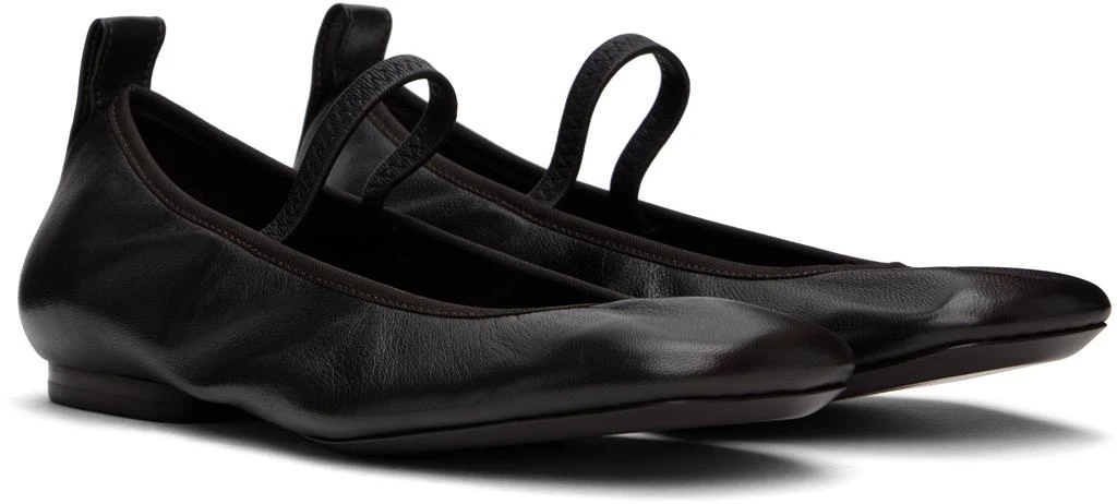 Lemaire Brown Square Flat Ballerina Flats 4
