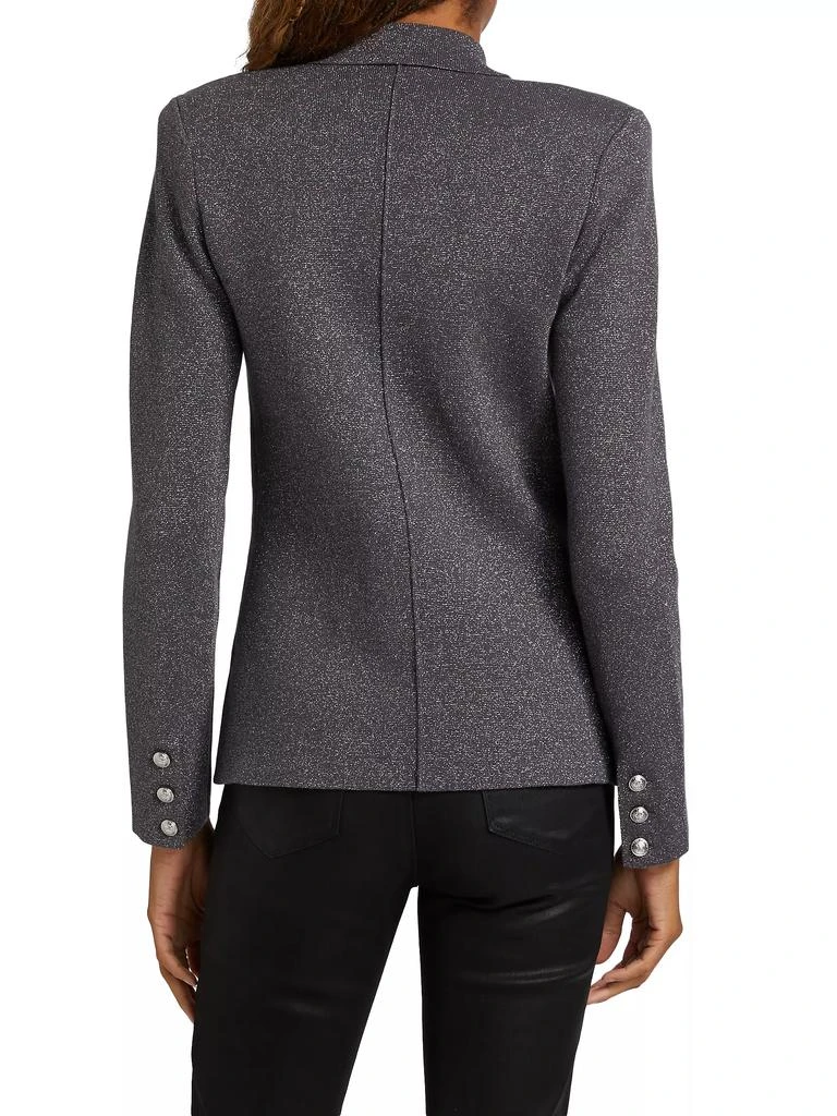 L'Agence Kenzie Metallic Knit Blazer 5