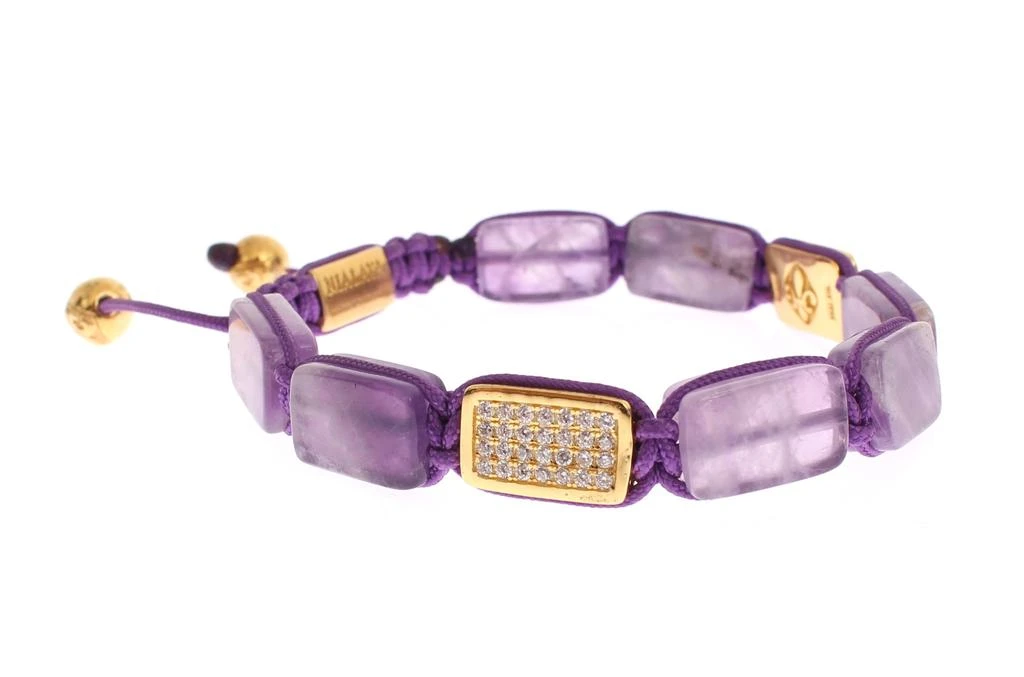 Nialaya CZ Amethyst 18K  925 Women's Bracelet 6