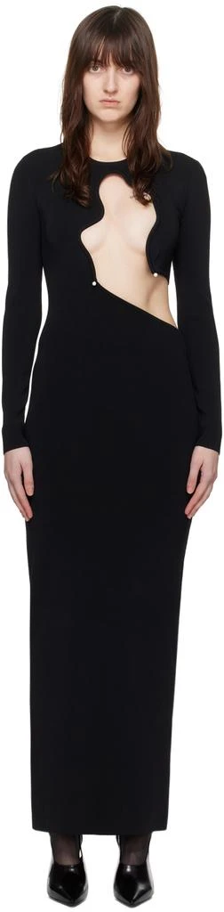 Christopher Esber Black Salacia Wire Maxi Dress 1