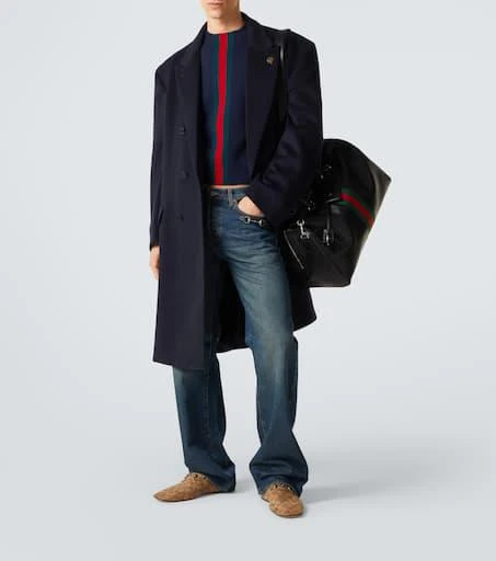 Gucci Web Trademark Medium leather duffel bag 7