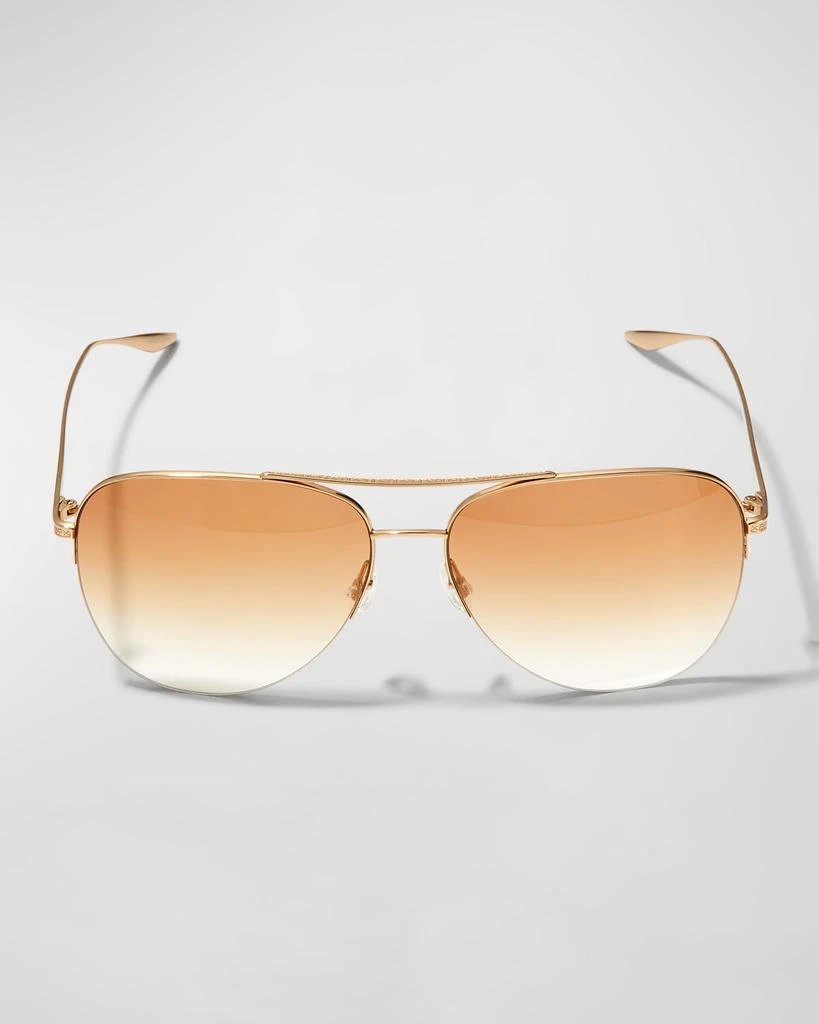 Barton Perreira Chevalier Semi-Rimless Metal Aviator Sunglasses 3