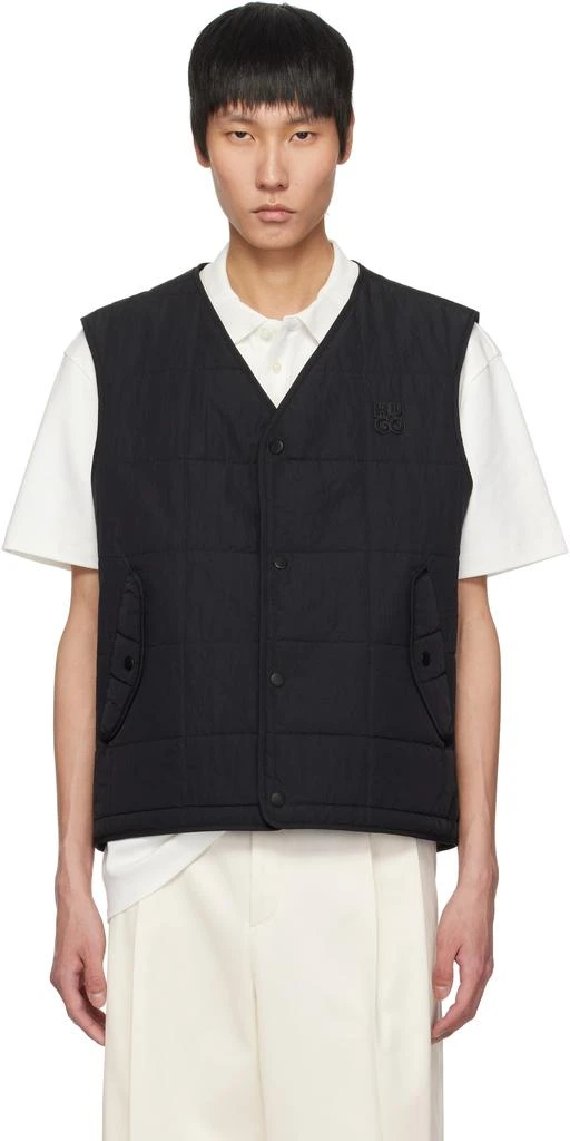 Hugo Boss Black Nylon Stacked Logo Vest 1
