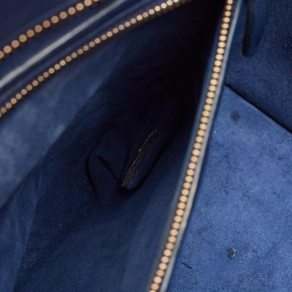 Celine Celine Navy Blue Leather Mini Luggage Tote 9