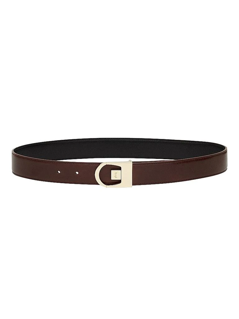 Yves Saint Laurent Reversible Belt in Smooth Leather 5