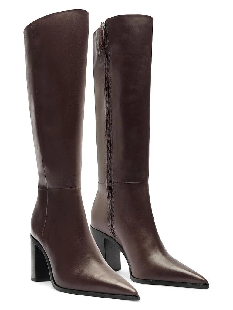 Schutz Mikki 85MM Block-Heel Leather Boots 9