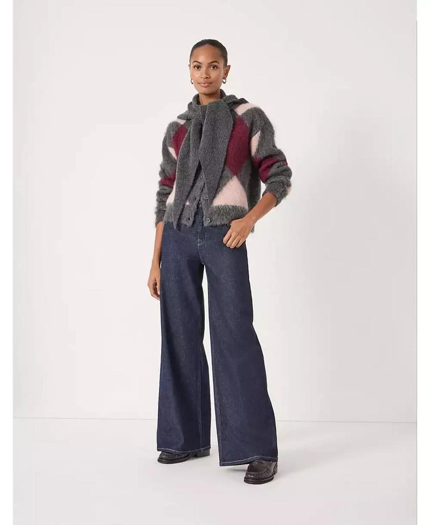 Hush Women
s Brushed Argyle Knitted Cardigan 3