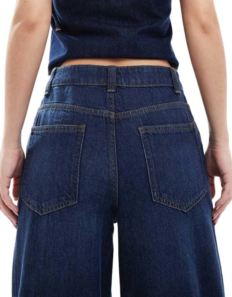 ASOS ASOS DESIGN wide leg jean in rinse - NAVY 4
