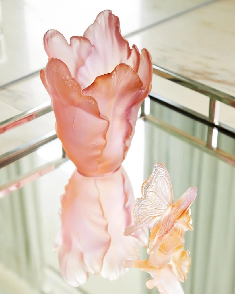 Daum Butterfly in Amber & Fuchsia 2