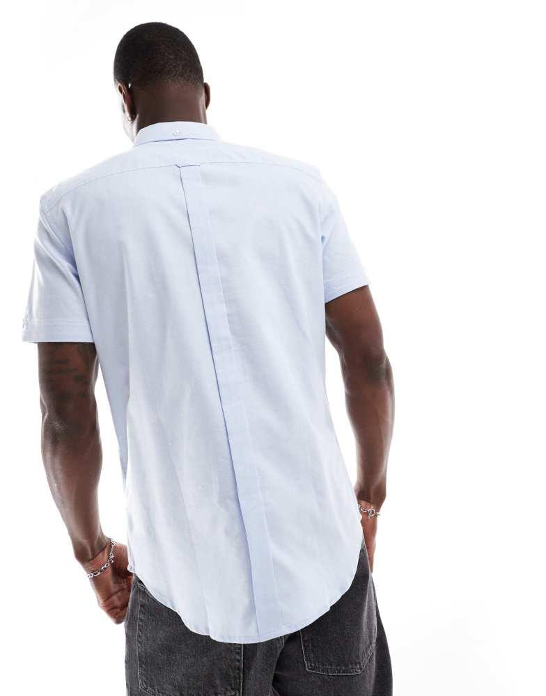 Ben Sherman Ben Sherman short sleeve oxford shirt in blue