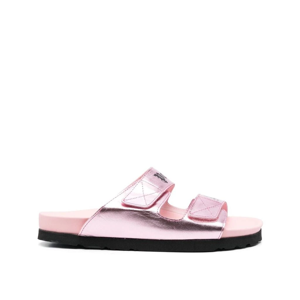 Palm Angels Palm Angels Leather Logo Sandals 1