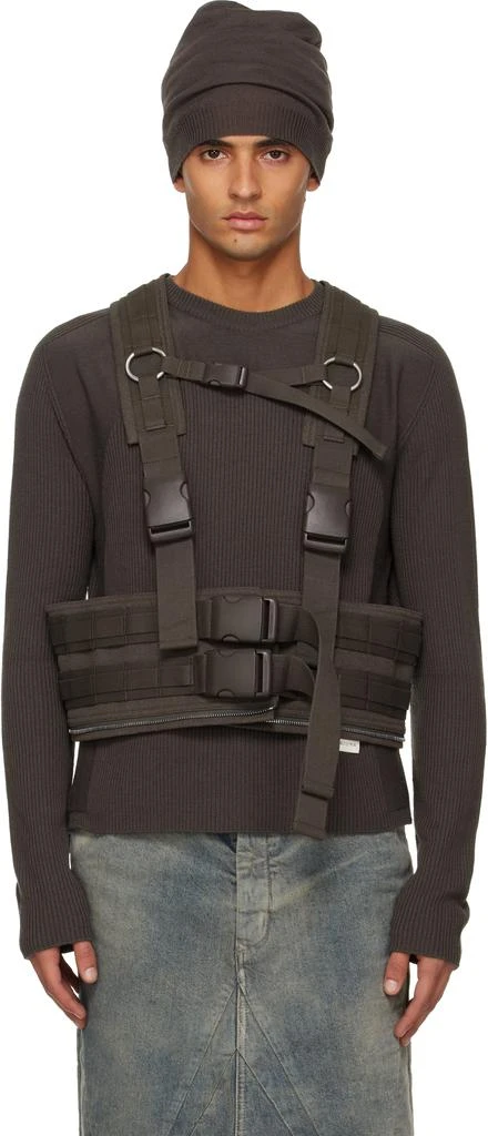Rick Owens Brown Concordians Harness Vest 1