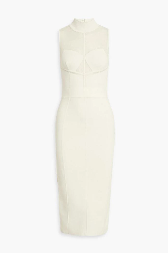 Herve Leger Paneled bandage midi dress 1