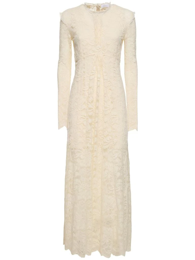 RABANNE Stretch Lace Jersey Long Dress 1