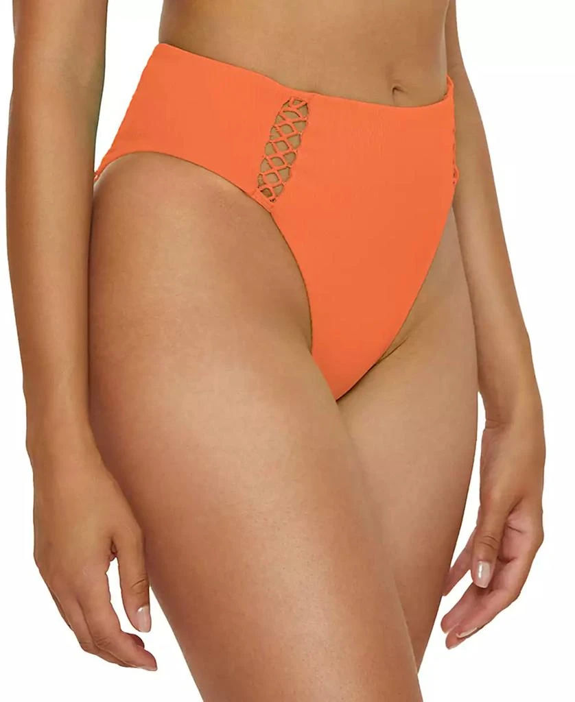 Becca Women's Modern Edge Rib High-Waist Bikini Bottoms 4