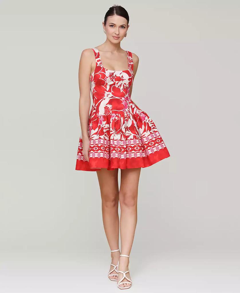 Avec Les Filles Women's Printed Bustier Mini Dress