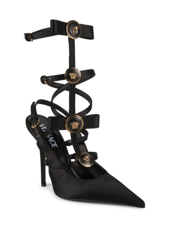 Versace 117MM Point Toe Stiletto Pumps 2