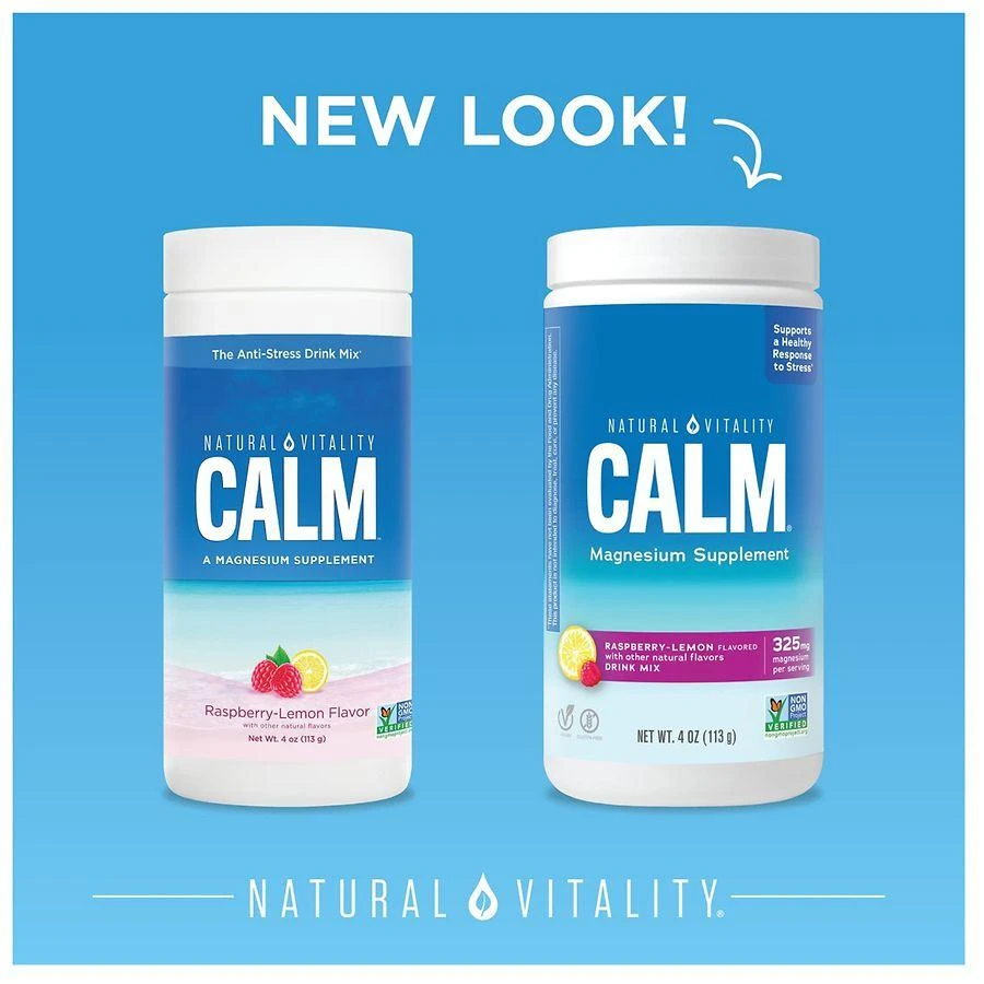 Natural Vitality Magnesium Supplement Drink Mix Raspberry Lemon 8