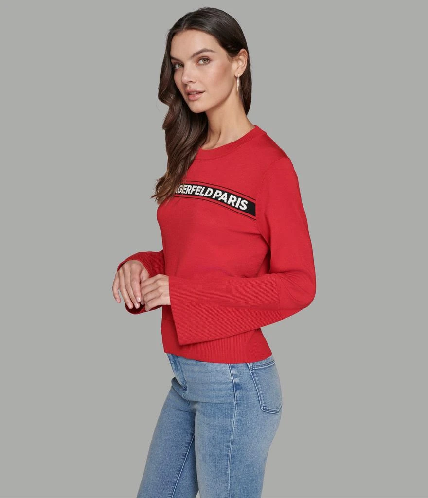 Karl Lagerfeld Paris LOGO SWEATER WITH WIDE SLEEVES 3