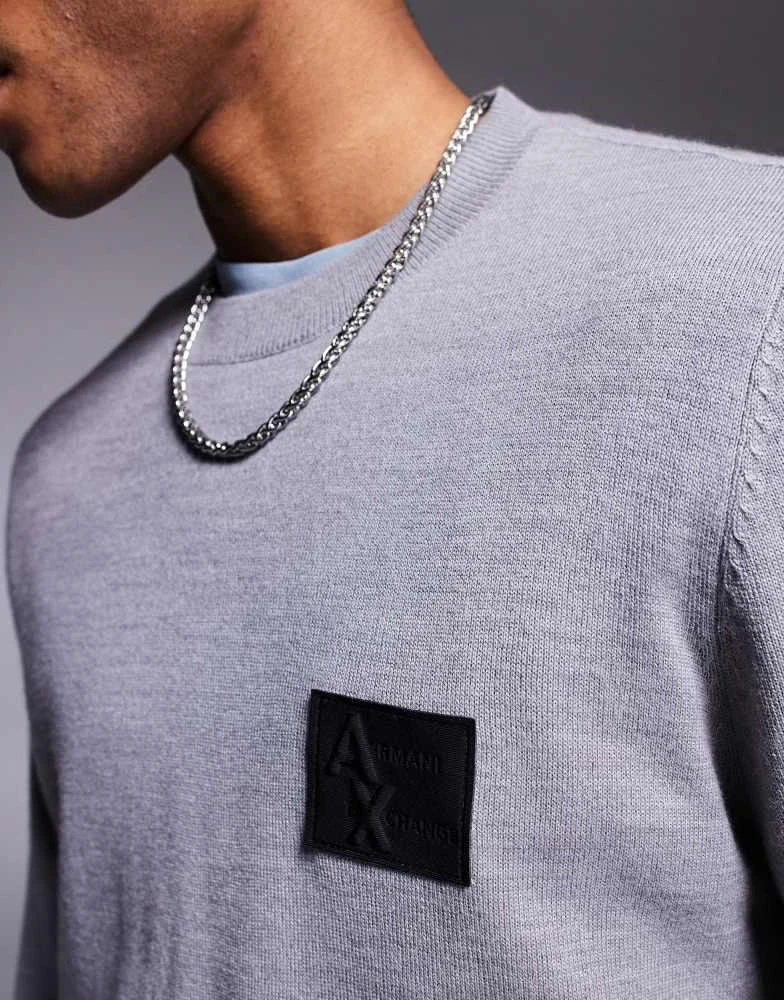 Armani Exchange Armani Exchange logo sweatshirt in grey 3