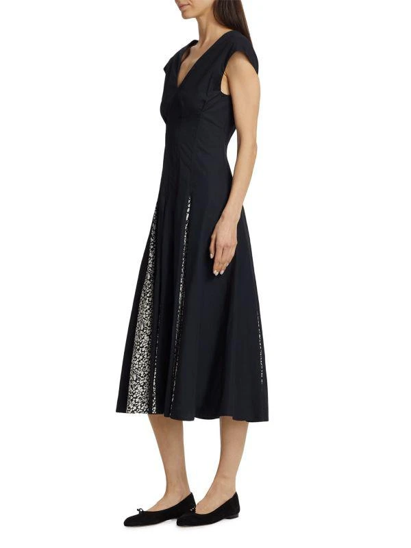 Derek Lam Ella Pleated Cotton Midi-Dress 3