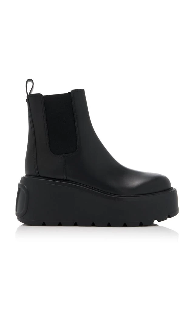 Valentino Valentino Garavani - Uniqueform Leather Ankle Boots - Black - IT 40.5 - Moda Operandi 1