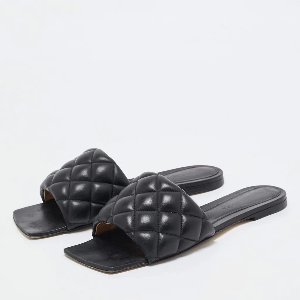 Bottega Veneta Bottega Veneta Black Leather Lido Flat Slides Size 39 2