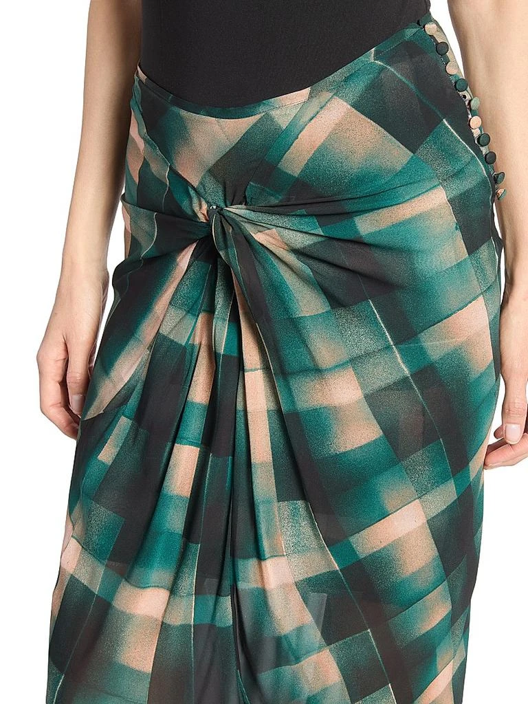 Dries Van Noten Smila Check Bias Maxi Skirt 6