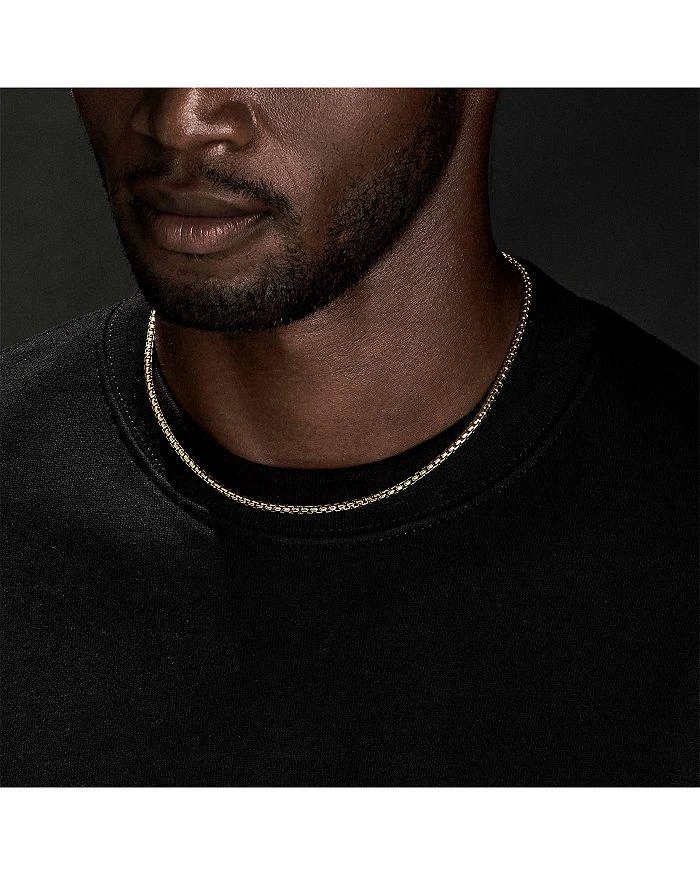 David Yurman Men's 18K Yellow Gold Medium Box Chain Necklace 18"-26", 3.4mm 4