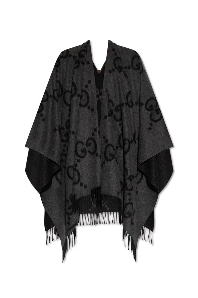 Gucci Gucci Monogrammed Fringe Edge Poncho 1