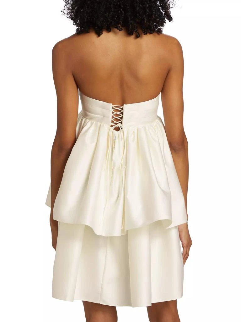 ROTATE Birger Christensen Wedding 5.0 Twill Ruffled Minidress 5